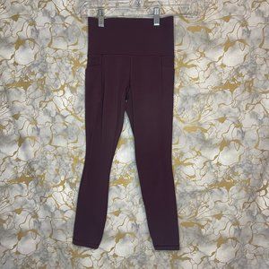 Athleta Salutation 7/8 Tight Legging Size XXSP Spiced Cabernet Petite